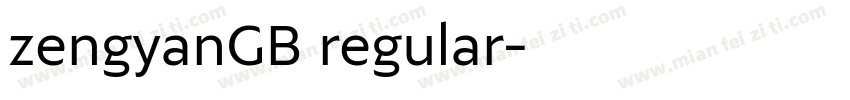zengyanGB regular字体转换